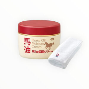Azuma Shoji Horse Oil Moisturising Cream [Same Price, Imabari Towel Included], 200g