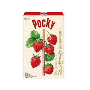 Glico Giant Pocky Amaou Strawberry, 15 packets