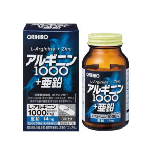 ORIHIRO Arginine 1000 + Zinc, 120 capsules