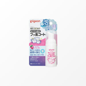 Pigeon Strawberry Fluoridating mousse with xylitol for milk teeth (no rinsing required), 50 ml